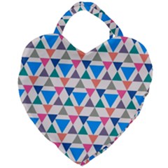 Multicolor Triangle Giant Heart Shaped Tote by tmsartbazaar