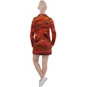Fire Lion Flame Light Mystical Women s Long Sleeve Casual Dress View2