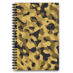 Black Yellow Brown Camouflage Pattern 5 5  X 8 5  Notebook by SpinnyChairDesigns