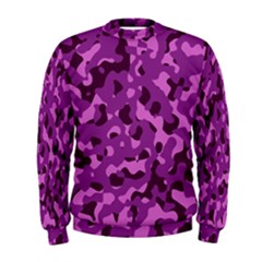 Dark Purple Camouflage Pattern Men s Sweatshirt by SpinnyChairDesigns