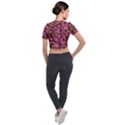 Pink and Brown Camouflage Short Sleeve Cropped Jacket View2