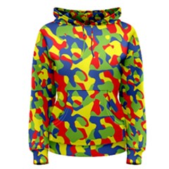 Colorful Rainbow Camouflage Pattern Women s Pullover Hoodie by SpinnyChairDesigns