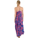 Blue and Pink Camouflage Pattern Cami Maxi Ruffle Chiffon Dress View2