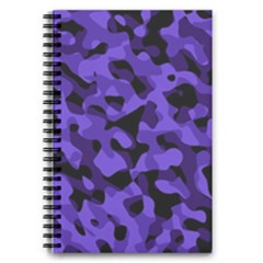 Purple Black Camouflage Pattern 5 5  X 8 5  Notebook by SpinnyChairDesigns