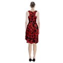 Red and Black Camouflage Pattern Racerback Midi Dress View2