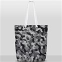 Grey and Black Camouflage Pattern Full Print Rope Handle Tote (Small) View1