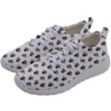 Cat Dog Animal Paw Prints Pattern Black and White Mens Athletic Shoes View2