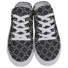 Black And White Decorative Design Pattern Half Slippers by SpinnyChairDesigns