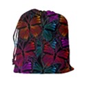 Colorful Monarch Butterfly Pattern Drawstring Pouch (2XL) View2