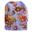 Cosmos Flowers Brown Drawstring Pouch (3XL) View1