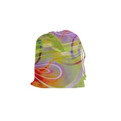 Infinity Painting Green Drawstring Pouch (small) by DinkovaArt