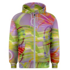 Infinity Painting Green Men s Zipper Hoodie by DinkovaArt