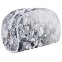 Black And White Abstract Mosaic Pattern Makeup Case (medium) by SpinnyChairDesigns