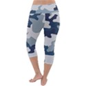 Camo Blue Lightweight Velour Capri Yoga Leggings View4