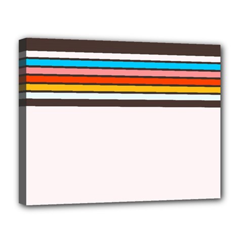 Vintage Stripes Canvas 14  X 11  (stretched) by tmsartbazaar