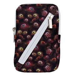 Zombie Eyes Pattern Belt Pouch Bag (large) by SpinnyChairDesigns