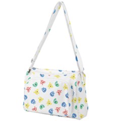 Cute Cartoon Germs Viruses Microbes Front Pocket Crossbody Bag by SpinnyChairDesigns