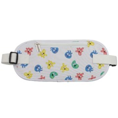 Cute Cartoon Germs Viruses Microbes Rounded Waist Pouch by SpinnyChairDesigns