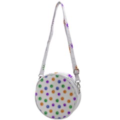 Cartoon Corona Virus Covid 19 Crossbody Circle Bag by SpinnyChairDesigns