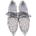 Truchet Tiles Grey White Pattern Pointed Oxford Shoes View1