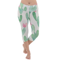 Photography-backdrops-for-baby-pictures-cactus-photo-studio-background-for-birthday-shower-xt-5654 Lightweight Velour Capri Yoga Leggings by Sobalvarro