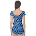 Abstract Blue Circles Mosaic Boyleg Leotard  View2