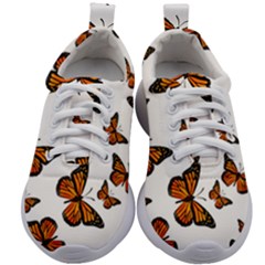 Monarch Butterflies Kids Athletic Shoes by SpinnyChairDesigns