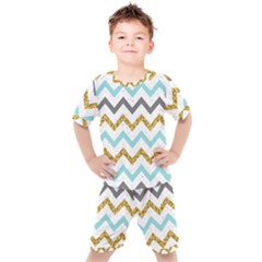 Chevron  Kids  Tee And Shorts Set by Sobalvarro