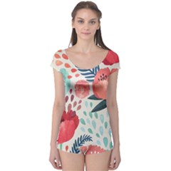Floral  Boyleg Leotard  by Sobalvarro