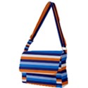 Ocean Blue Stripes Full Print Messenger Bag (S) View1