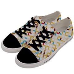 Tekstura-seamless-retro-pattern Men s Low Top Canvas Sneakers by Sobalvarro