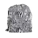 Zebra Print Stripes Drawstring Pouch (2XL) View1