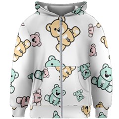 Bears Kids  Zipper Hoodie Without Drawstring by Sobalvarro