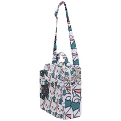 Seamless-cute-cat-pattern-vector Crossbody Day Bag by Sobalvarro