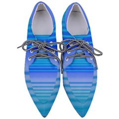 Blue Purple Color Stripes Ombre Pointed Oxford Shoes by SpinnyChairDesigns