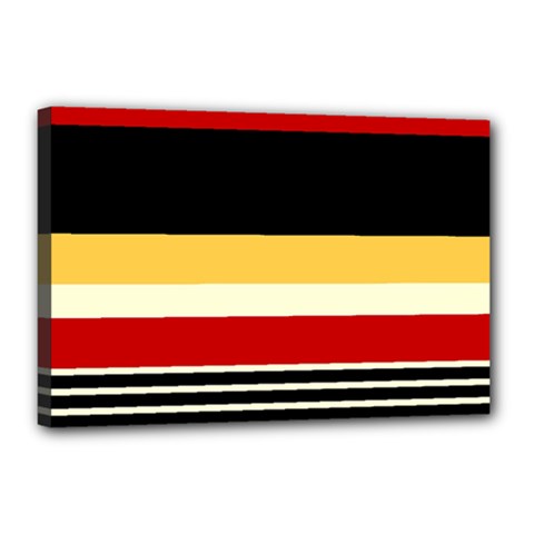 Contrast Yellow With Red Canvas 18  X 12  (stretched) by tmsartbazaar