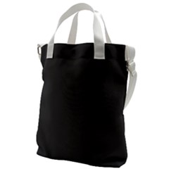 Dark Slate Grey Color Canvas Messenger Bag by SpinnyChairDesigns