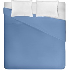 Faded Blue Color Duvet Cover Double Side (king Size) by SpinnyChairDesigns