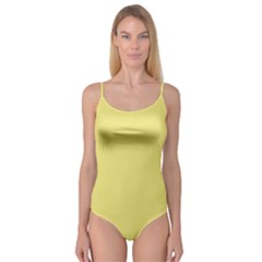 True Lemon Yellow Color Camisole Leotard  by SpinnyChairDesigns