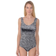 Black White Grey Texture Princess Tank Leotard  by SpinnyChairDesigns
