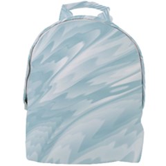 Light Blue Feathered Texture Mini Full Print Backpack by SpinnyChairDesigns
