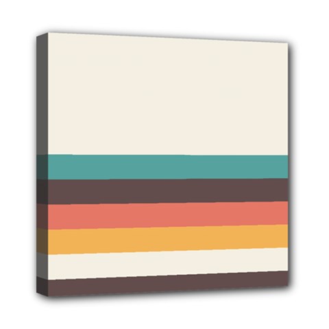 Classic Retro Stripes Mini Canvas 8  X 8  (stretched) by tmsartbazaar