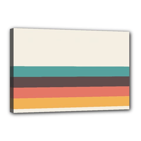 Classic Retro Stripes Canvas 18  X 12  (stretched) by tmsartbazaar