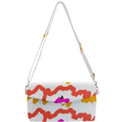 Multicolored Scribble Abstract Pattern Removable Strap Clutch Bag by dflcprintsclothing