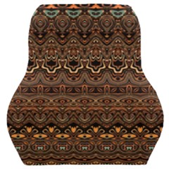 Boho Brown Gold Car Seat Back Cushion  by SpinnyChairDesigns