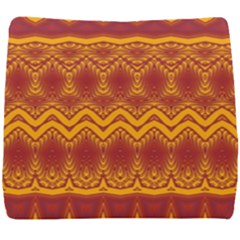 Boho Red Gold Pattern Seat Cushion by SpinnyChairDesigns