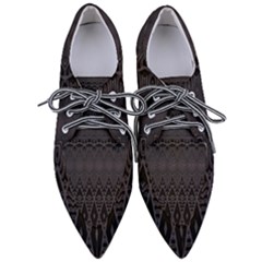 Boho Black Diamonds Pointed Oxford Shoes by SpinnyChairDesigns