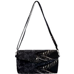 Trex Dinosaur Head Dark Poster Removable Strap Clutch Bag by dflcprintsclothing