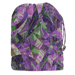 Boho Violet Mosaic Drawstring Pouch (3xl) by SpinnyChairDesigns