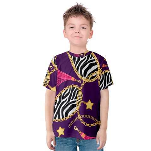 Chain Pattern  Kids  Cotton Tee by designsbymallika